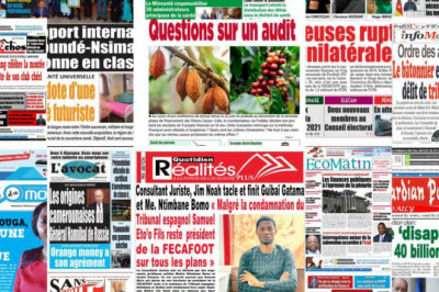 Revue des unes en kiosque ce 13 juillet 2022 au Cameroun
