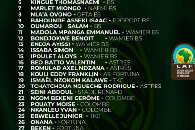 CAN Beach Soccer 2022 :  listes des lions indomptables du beach soccer retenus pour le stage des éliminatoires en Mozambique