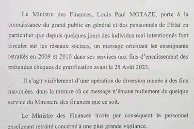 Arnaque sur les réseaux sociaux : le ministre des Finances met en garde les enseignants retraités