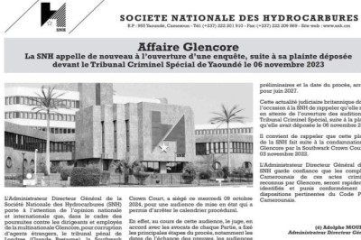 Glencore gate :  Le Cameroun mobilise la justice pour traquer les complices locaux